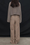 Mutedance 24 Autumn and Winter Loose Silk Cashmere Flower Dye Trousers MD-MD24FW52-CELADON MD24FW50